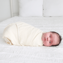 Load image into Gallery viewer, Design Dua. 0-12 Months (45&quot; x 45&quot;) / Pearl Muslin Design Dua Organic Pre-folded Swaddle  - Muslin