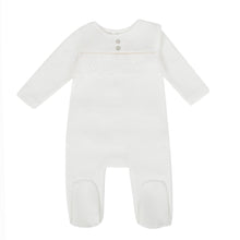 Load image into Gallery viewer, Cadeau Baby 0-3M / White boys Laced in Grace (footie) by Cadeau Baby