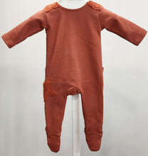 Load image into Gallery viewer, Cadeau Baby 3 Months / Rust Sherpa Star Footie by Cadeau Baby