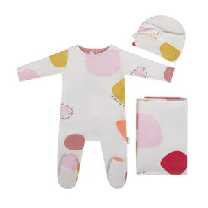 Cadeau Baby 3M / Girls white base Speckles (set) by Cadeau Baby