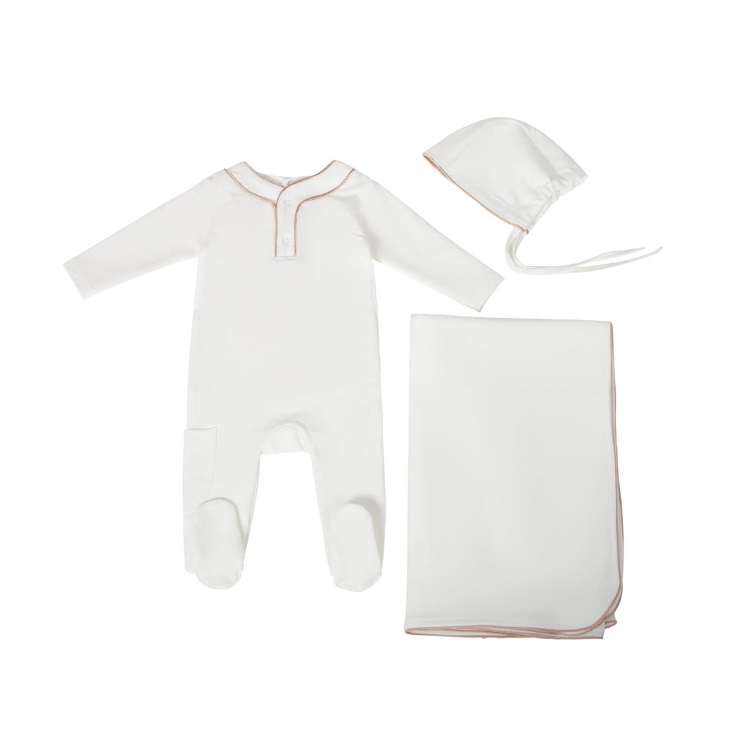 Cadeau Baby 3M / Gold Trim Embroidery Lovers (Set) by Cadeau Baby