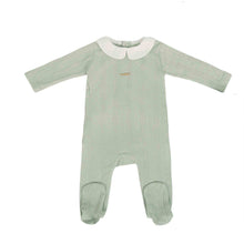 Load image into Gallery viewer, Cadeau Baby 3M / Green Petit Pointelle Footie by Cadeau Baby