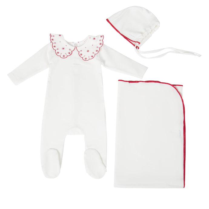 Cadeau Baby 3M / Red Flower Embroidery Lovers (Set) by Cadeau Baby