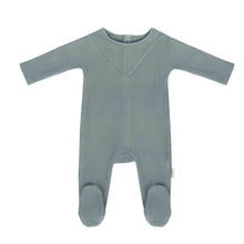 Load image into Gallery viewer, Cadeau Baby 3M / Teal Rib-Easy (footie) by Cadeau Baby