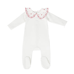 Cadeau Baby 3M / White / Girl's Embroidery Lovers by Cadeau Baby