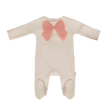 Load image into Gallery viewer, Cadeau Baby 3M / White Loveabow (footie) by Cadeau Baby