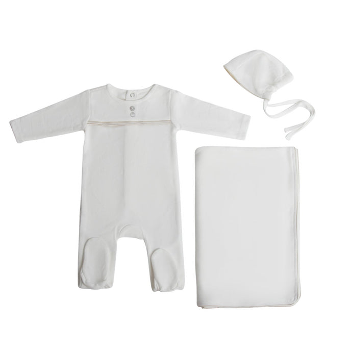 Cadeau Baby 3M White with gold piping by Cadeau Baby