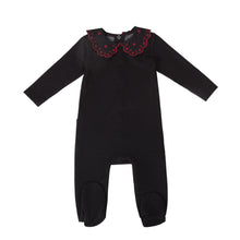 Load image into Gallery viewer, Cadeau Baby 6M / Black / Girl&#39;s Embroidery Lovers by Cadeau Baby