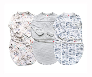 embé® Angle Stripe / Grey Stripe / Disperse / Newborn 6-14lbs Long Sleeves Swaddle Sack Bundle by embé®