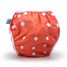 Load image into Gallery viewer, Beau &amp; Belle Littles Baby (0 - 3T) / Coral Solid Color Reusable Swim Diaper by Beau &amp; Belle Littles