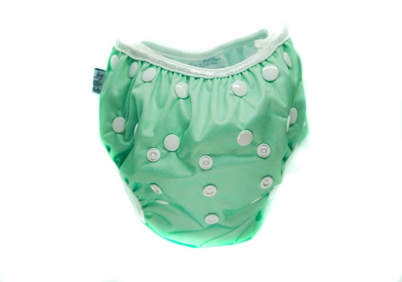 Beau & Belle Littles Baby (0 - 3T) / Mint Solid Color Reusable Swim Diaper by Beau & Belle Littles