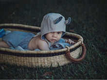 Load image into Gallery viewer, Design Dua. Baby Design Dua Handwoven Changing Basket: Midnight Stripe