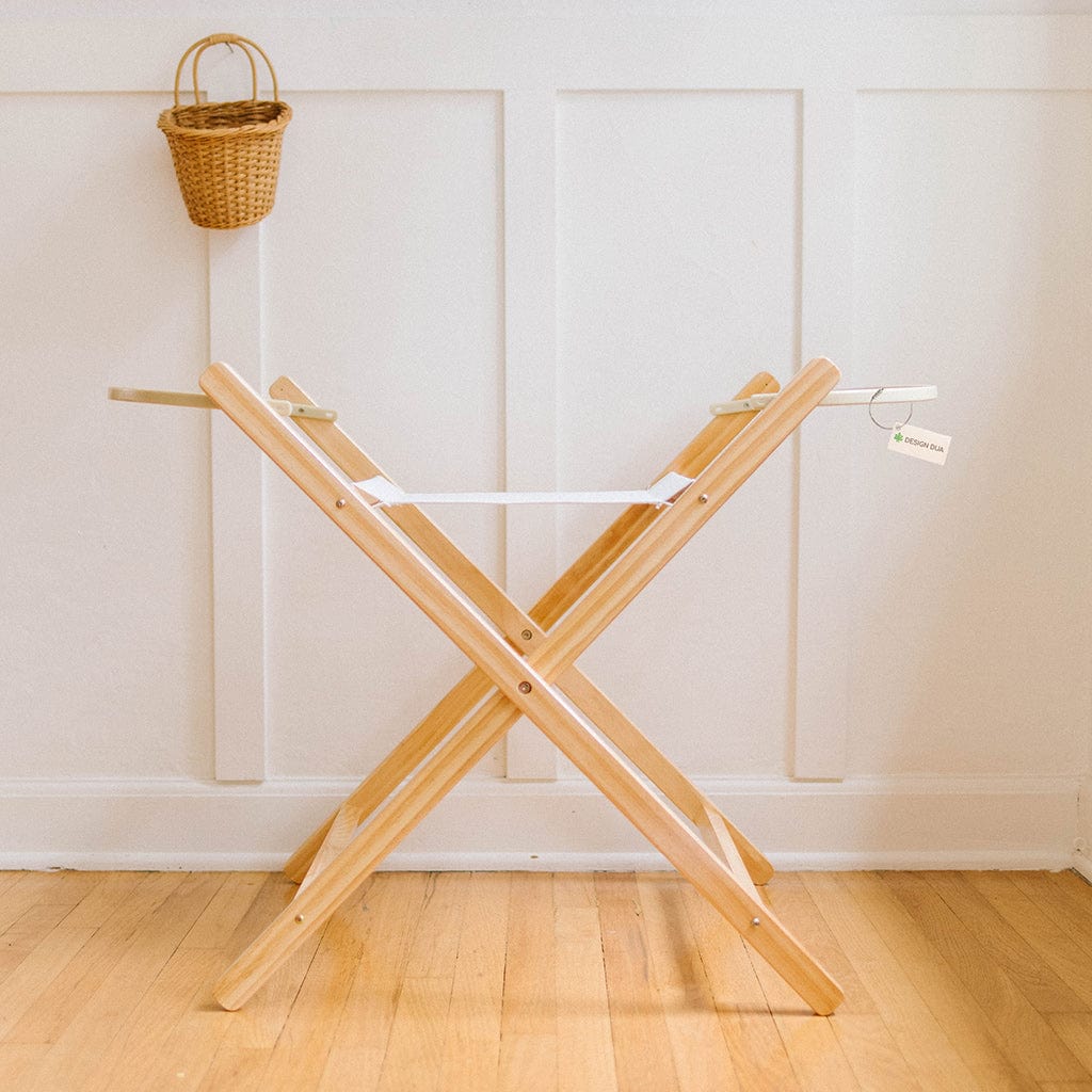 Design Dua. Baby Natural- For Ark Bassinet, Willow, and Reed Bassinets Design Dua Stationary Bassinet Stand- Natural Pine