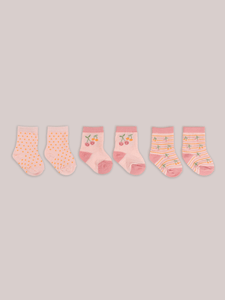 JuJuBe Baby Socks Trios JuJuBe Baby Socks Trio - Cherry Cute by Doodle By Meg