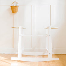 Load image into Gallery viewer, Design Dua. Baby White / Available Design Dua Modern Rocking Bassinet Stand- White