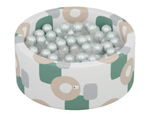 Load image into Gallery viewer, Little Big Playroom Ball Pit Bundles Boho Organic Shapes Ball Pit - 100 Pearl and 100 Water Balls Ball Pit + 200 Pit Balls