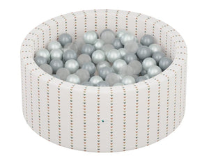 Little Big Playroom Ball Pit Bundles Boho Triangle Ball Pit - 67 Water, 67 Pearl, and 66 Stone Balls Ball Pit + 200 Pit Balls