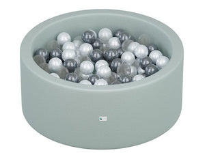 Little Big Playroom Ball Pit Bundles Sage Ball Pit - 75 Pearl, 50 Pewter, 75 Water Balls Ball Pit + 200 Pit Balls
