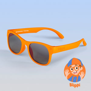 ro•sham•bo eyewear Bayside Baby (Ages 0-2) / Polarized Grey Lens / Blippi Orange Frame Blippi Shades for Kids