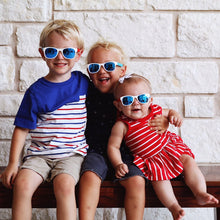 Load image into Gallery viewer, ro•sham•bo eyewear Bayside Polarized Mirrored (Blue) Lens / Red White &amp; Blue Frame Team America Shades | Toddler
