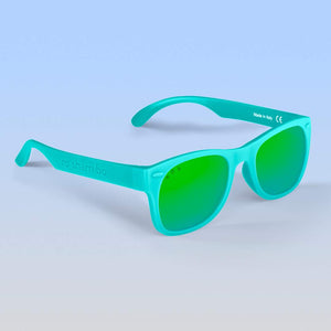 ro•sham•bo eyewear Bayside Polarized Mirrored (Green) Lens / Mint Frame Goonies Shades | Junior