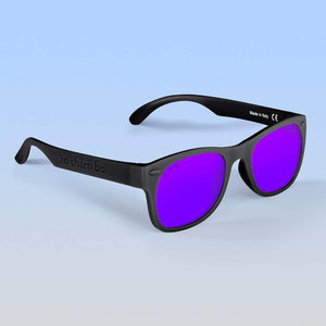 ro•sham•bo eyewear Bayside Polarized Mirrored (Purple) Lens / Black Frame Bueller Shades | Junior