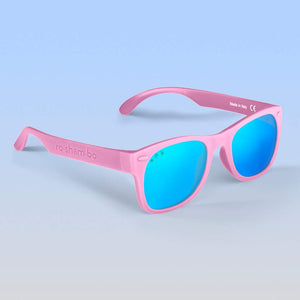 ro•sham•bo eyewear Bayside S/M / Polarized Mirrored (Blue) Lens / Light Pink Frame Popple Shades | Adult