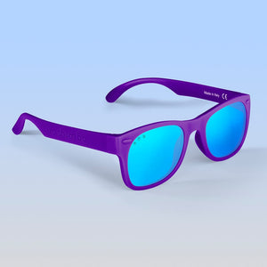 ro•sham•bo eyewear Bayside S/M / Polarized Mirrored (Blue) Lens / Purple Frame Daphne Shades | Adult