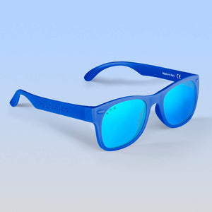 ro•sham•bo eyewear Bayside S/M / Polarized Mirrored (Blue) Lens / Royal Blue Frame Milhouse Shades | Adult