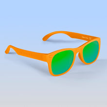 Load image into Gallery viewer, ro•sham•bo eyewear Bayside S/M / Polarized Mirrored (Green) Lens / Bright Orange Frame Bright Orange Shades | Adult