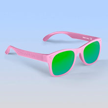 Load image into Gallery viewer, ro•sham•bo eyewear Bayside S/M / Polarized Mirrored (Green) Lens / Light Pink Frame Popple Shades | Adult