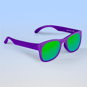 ro•sham•bo eyewear Bayside S/M / Polarized Mirrored (Green) Lens / Purple Frame Daphne Shades | Adult