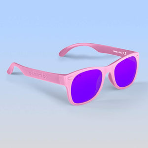 ro•sham•bo eyewear Bayside S/M / Polarized Mirrored (Purple) Lens / Light Pink Frame Popple Shades | Adult