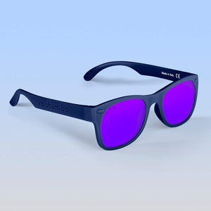 ro•sham•bo eyewear Bayside S/M / Polarized Mirrored (Purple) Lens / Navy Frame Simon Shades | Adult