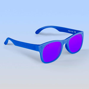 ro•sham•bo eyewear Bayside S/M / Polarized Mirrored (Purple) Lens / Royal Blue Frame Milhouse Shades | Adult