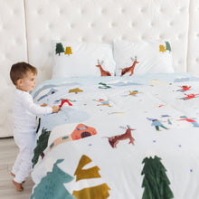 Load image into Gallery viewer, Rookie Humans Big Kid Bedding Snowy Day Duvet &amp; Pillowcase