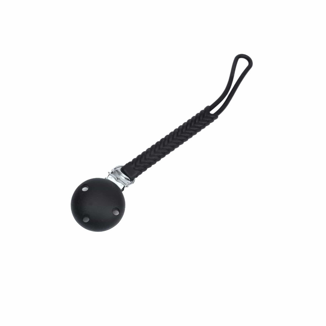 embé® Braided Black Braided Pacifier Clip by embé®