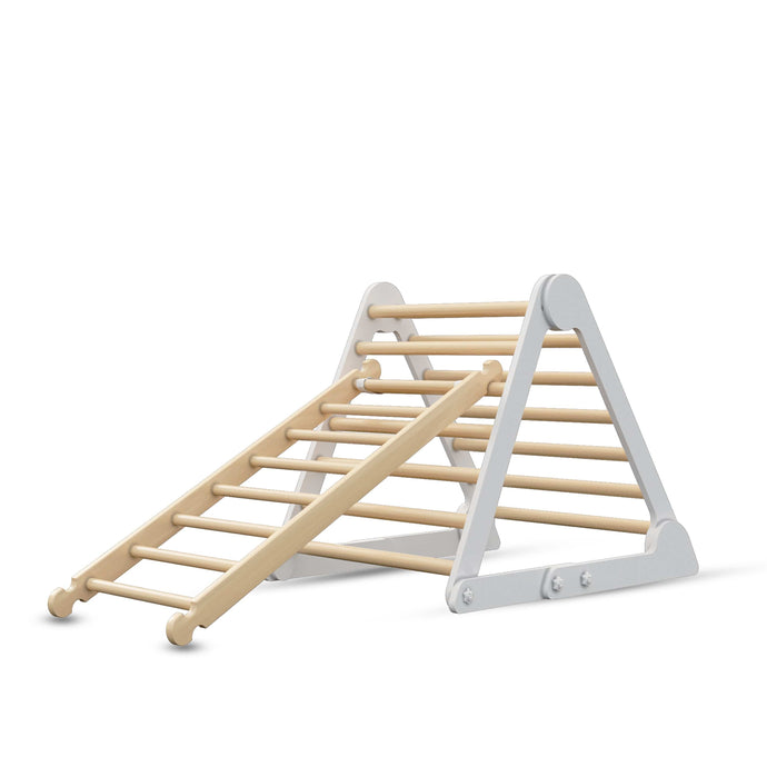 rbowholesale Climbing and Balance White with Natural Ladder / Natural Triangle Little Partners Learn 'N Climb Triangle and Ladder Combo
