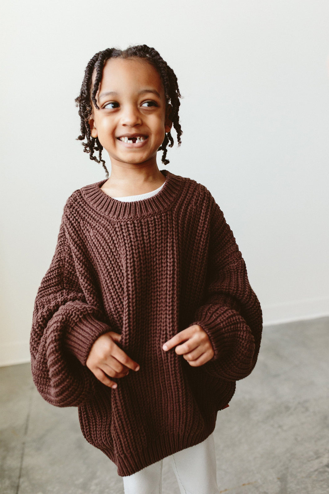 goumikids Clothes 0-6M CHUNKY KNIT SWEATER | HIDE by goumikids