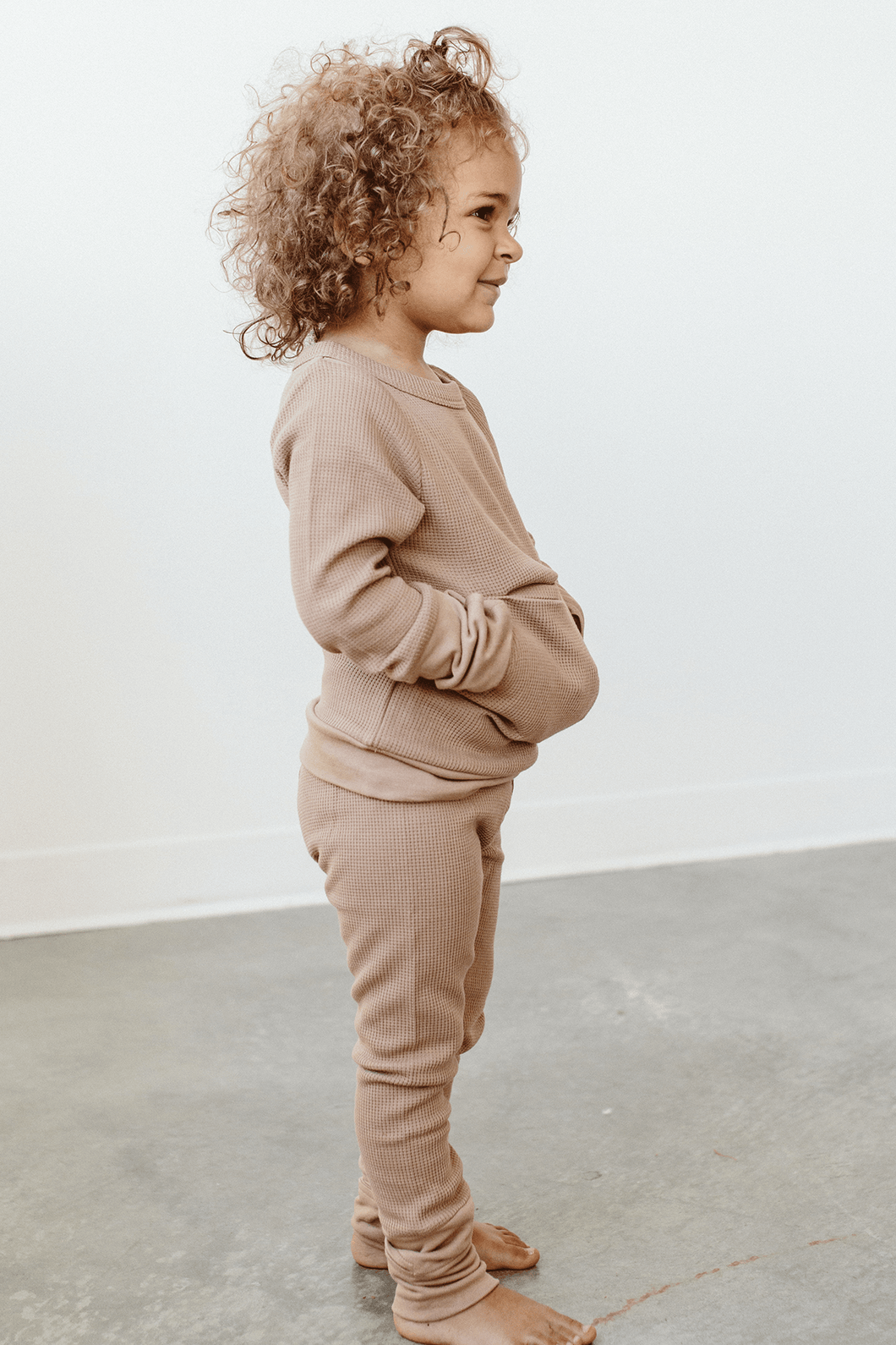 goumikids Clothes 2T THERMAL JOGGER SET | NATURAL | FITS SNUG by goumikids