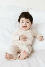 Load image into Gallery viewer, goumikids Clothes 6-12M ZIPPER JUMPSUIT | DUNE STRIPE by goumikids