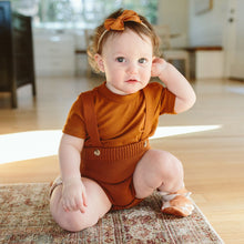 Load image into Gallery viewer, goumikids Clothes KNIT SUSPENDER BLOOMERS | SIENNA by goumikids