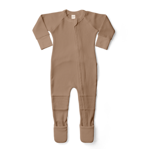 goumikids Clothes THERMAL ZIPPER JUMPSUIT | NATURAL | FITS SNUG by goumikids