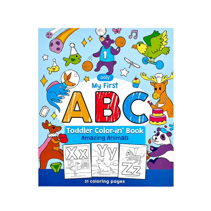 OOLY Color Book ABC: Amazing Animals Toddler Coloring Book by OOLY