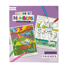 Load image into Gallery viewer, OOLY Color By Numbers Coloring Book - Mythical Friends by OOLY