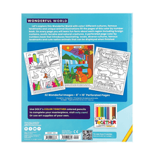 Load image into Gallery viewer, OOLY Color By Numbers Coloring Book - Wonderful World by OOLY