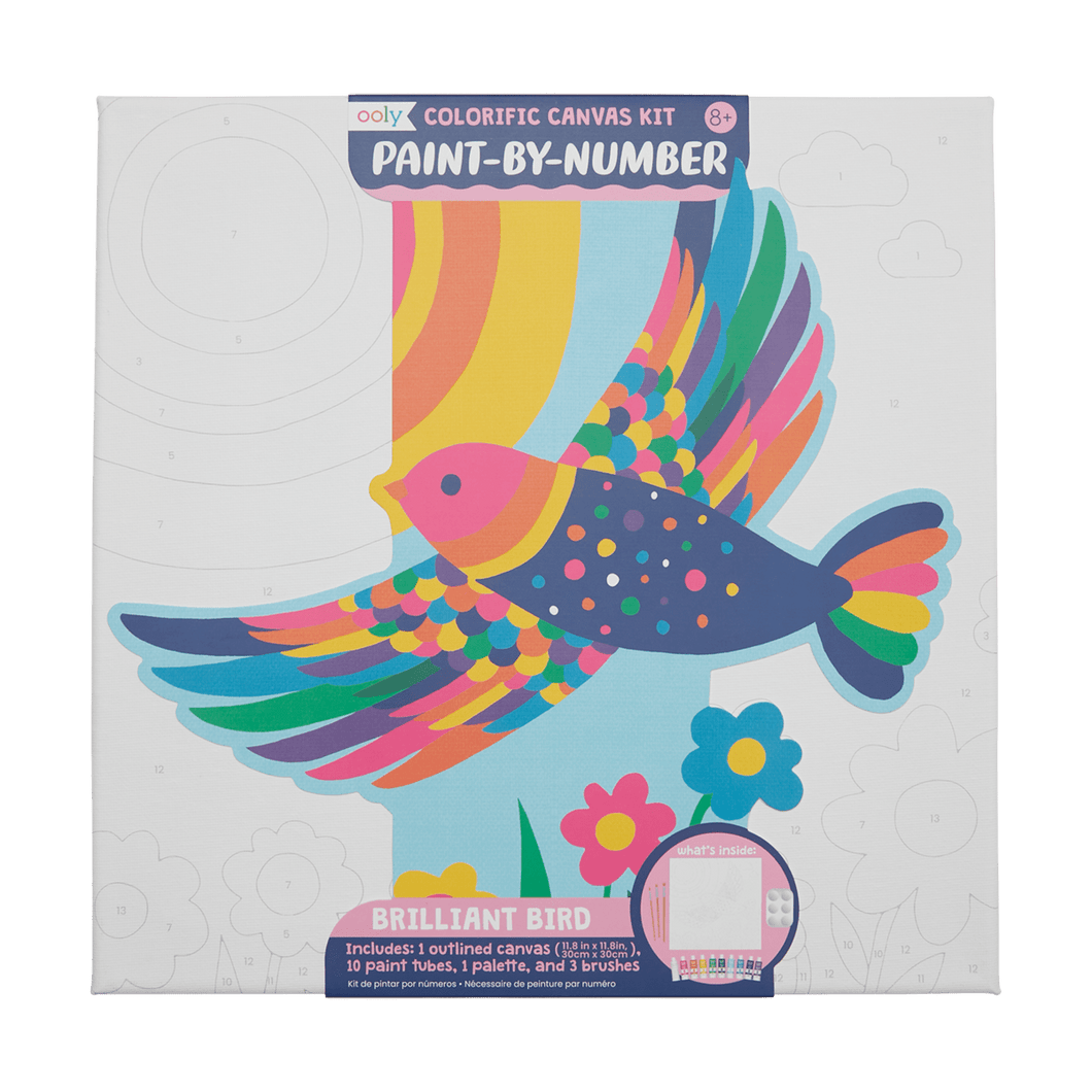 OOLY Colorific Canvas Paint By Number Kit - Brilliant Bird by OOLY