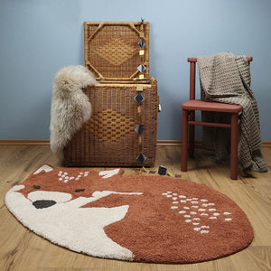 nattiot-shop-america Coton ≈ 2’ 4’’ x 3’ 7’’ Nattiot LITTLE WOLF children's rug