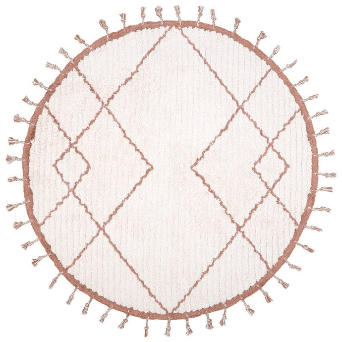 nattiot-shop-america Coton ≈ 3’ 11’’ x 3’ 11’’ Nattiot CÔME NATUREL CORK round children's rug