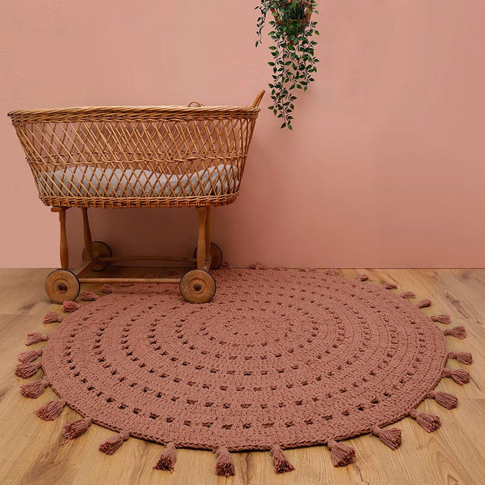 nattiot-shop-america Coton ≈ 3’ 11’’ x 3’ 11’’ Nattiot NILA CORK crochet children's rug